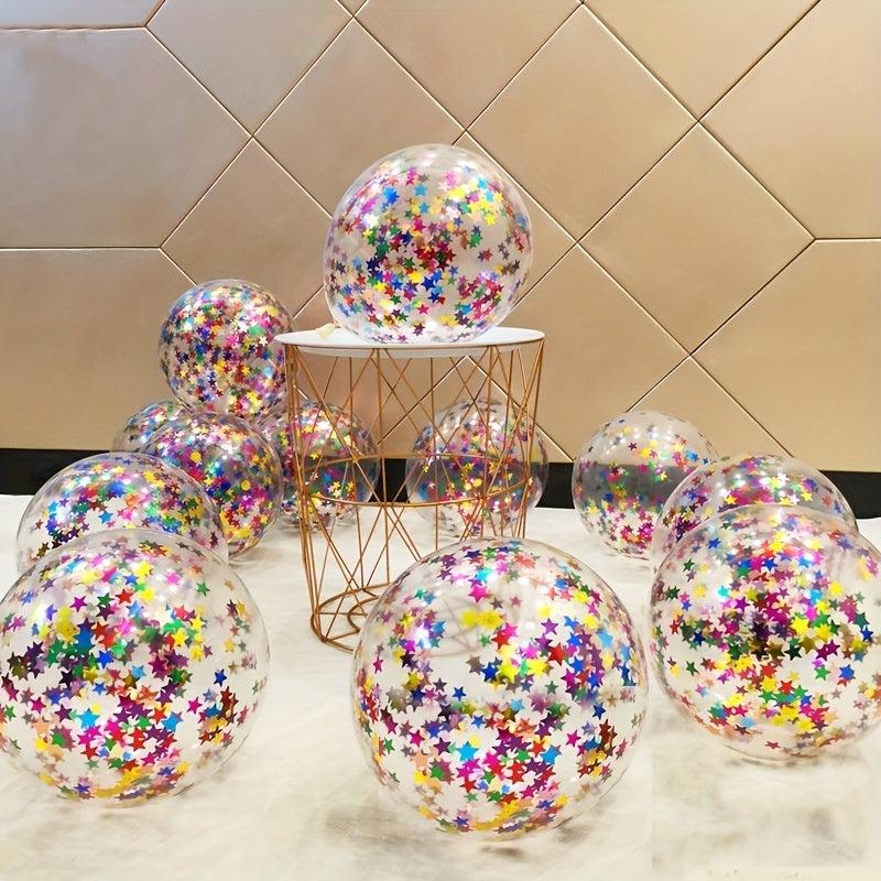 20pcs Star Confetti Latex Balloons Wedding Party Decorations