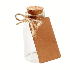 32pcs 30-80mm 40ML Hanging Glass Bottle Jars DIY Ornament