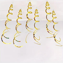 6pcs Swirl Decor PVC Spiral Indoor Party Decorations for Birthday and Christmas