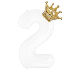 1pc 81 Rose Crown Number Foil Balloons Party Wedding Balloon