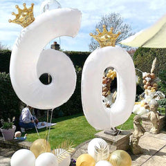 1pc 81 Rose Crown Number Foil Balloons Party Wedding Balloon