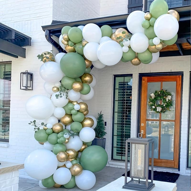 Golden Balloons Green Balloon Garland Kit 123Pcs