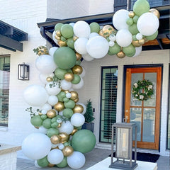 Golden Balloons Green Balloon Garland Kit 123Pcs