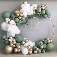 Golden Balloons Green Balloon Garland Kit 123Pcs