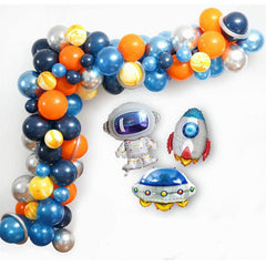 106pcs Space Themed Birthday Party Set Astronaut Alien Balloon Decoration