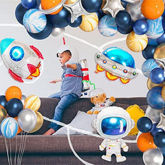 106pcs Space Themed Birthday Party Set Astronaut Alien Balloon Decoration