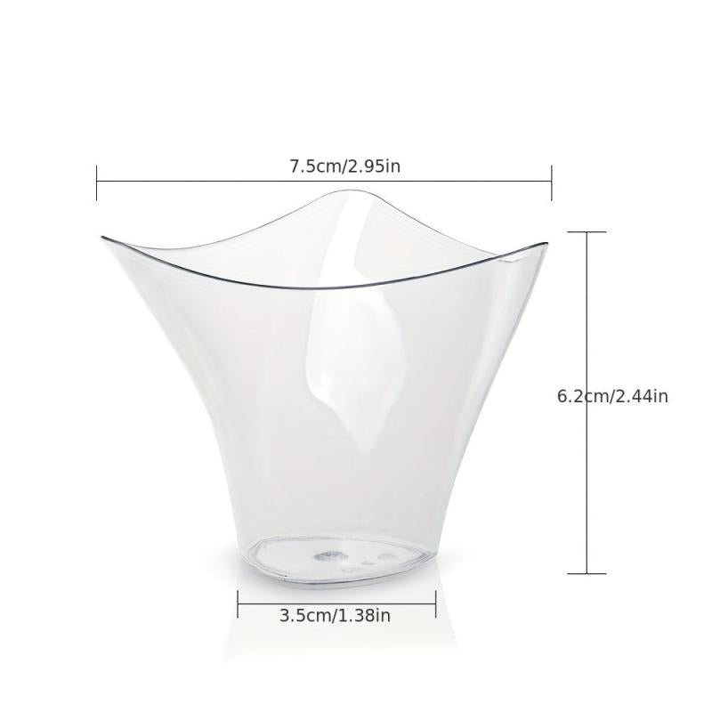 25pcs 3 Oz Dessert Cups With Spoons For Party Disposable and Biodegradable