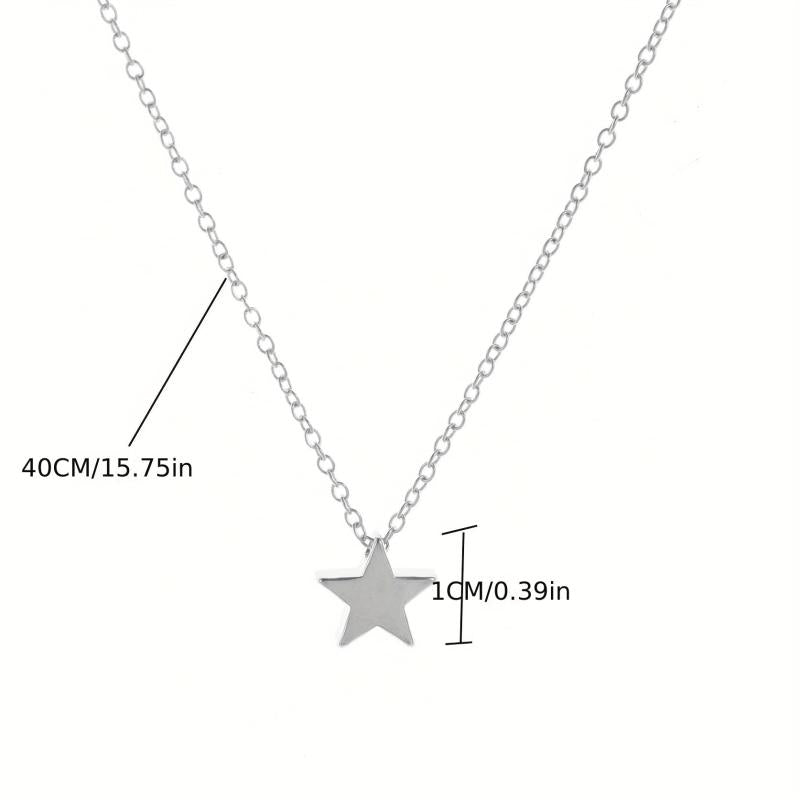 Pentagram Necklace Pendant Star Choker Women Mother's Birthday Gift