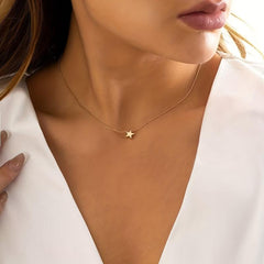 Pentagram Necklace Pendant Star Choker Women Mother's Birthday Gift