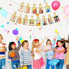 Happy Birthday Party Photo Pull Flag Banner Supplies Decor