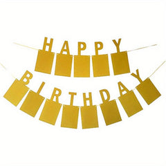 Happy Birthday Party Photo Pull Flag Banner Supplies Decor