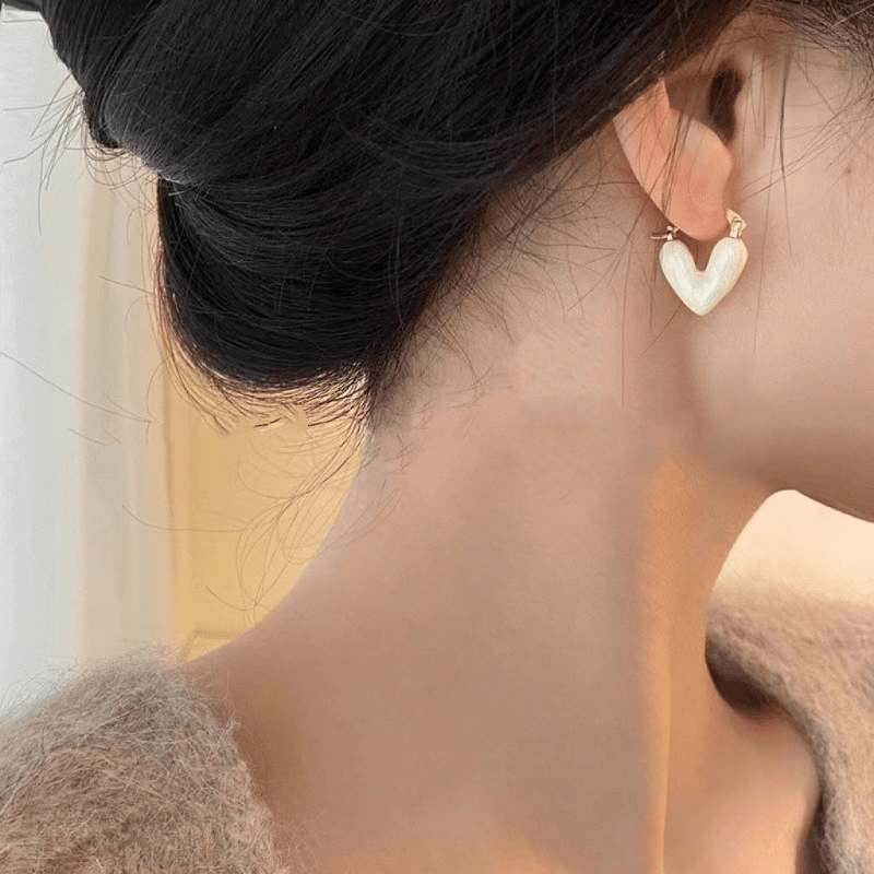 Heart Shape Earrings & Versatile Accessory Set