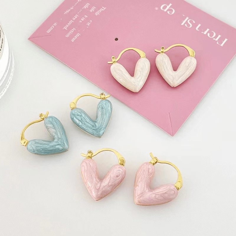 Heart Shape Earrings & Versatile Accessory Set
