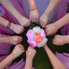 12pc Team Bride Tattoo Sticker Hen Party Bridal Shower Wedding Decoration