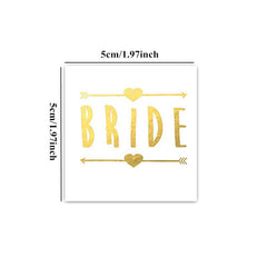 12pc Team Bride Tattoo Sticker Hen Party Bridal Shower Wedding Decoration