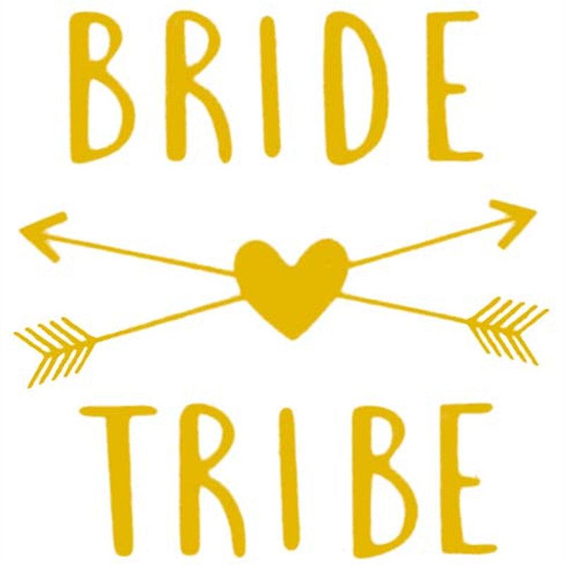 12pc Team Bride Tattoo Sticker Hen Party Bridal Shower Wedding Decoration