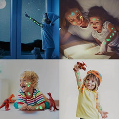 10 Sheets Luminous Dinosaur Temporary Tattoos Waterproof Stickers for Kids