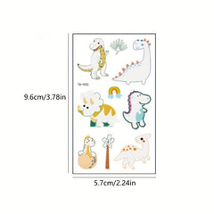 10 Sheets Luminous Dinosaur Temporary Tattoos Waterproof Stickers for Kids
