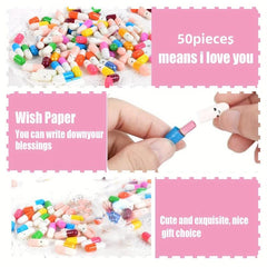50pcs Love Letter Capsules DIY Confession Small Pills Small Paper Strips