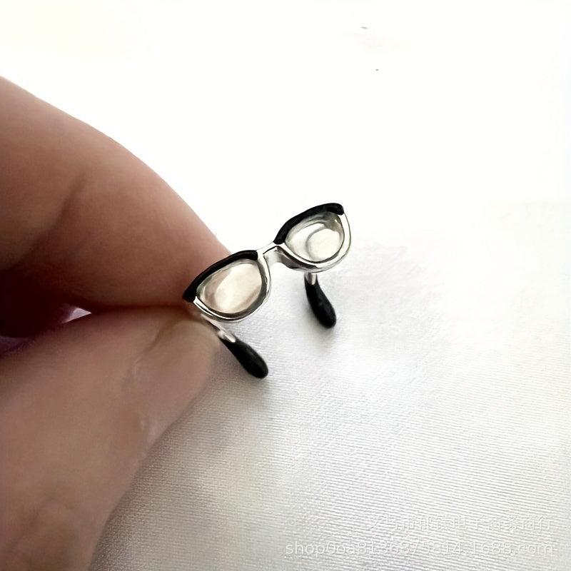 Adjustable Glasses Ring Hand Jewelry for Women - Creative Birthday Gift
