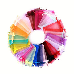 50pcs Organza Bag 10x16cm Wedding Party Candy Packaging Bag