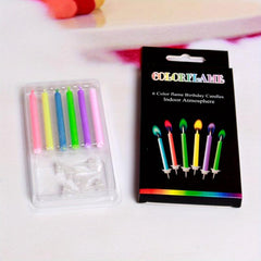 Rainbow Flame Candle Ins Party Candle Creative Cake Decoration