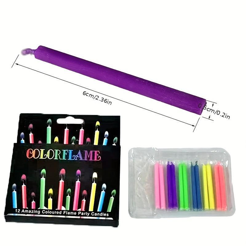 Rainbow Flame Candle Ins Party Candle Creative Cake Decoration