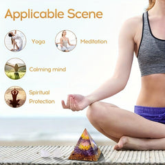 Hopeseed Orgone Crystal Pyramid Amethyst Healing Meditation