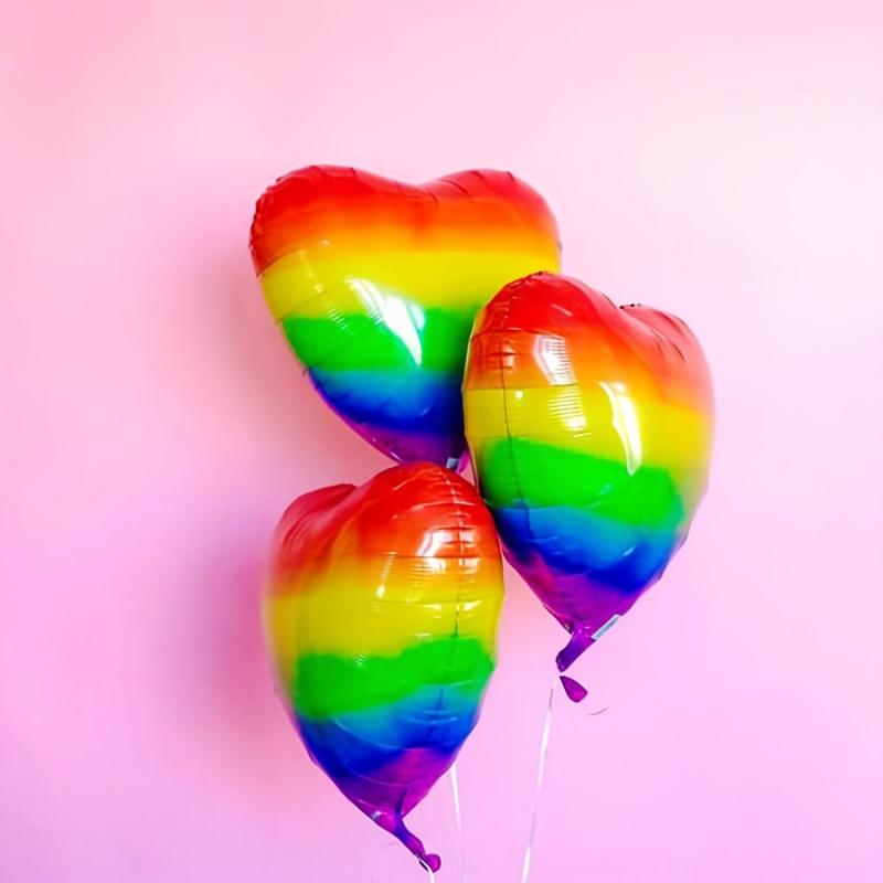 Rainbow Hearts LGBT Pride Party Balloons and Supplies