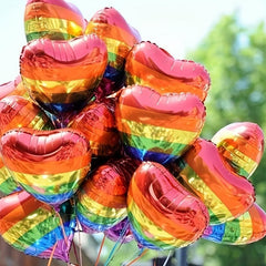 Rainbow Hearts LGBT Pride Party Balloons and Supplies