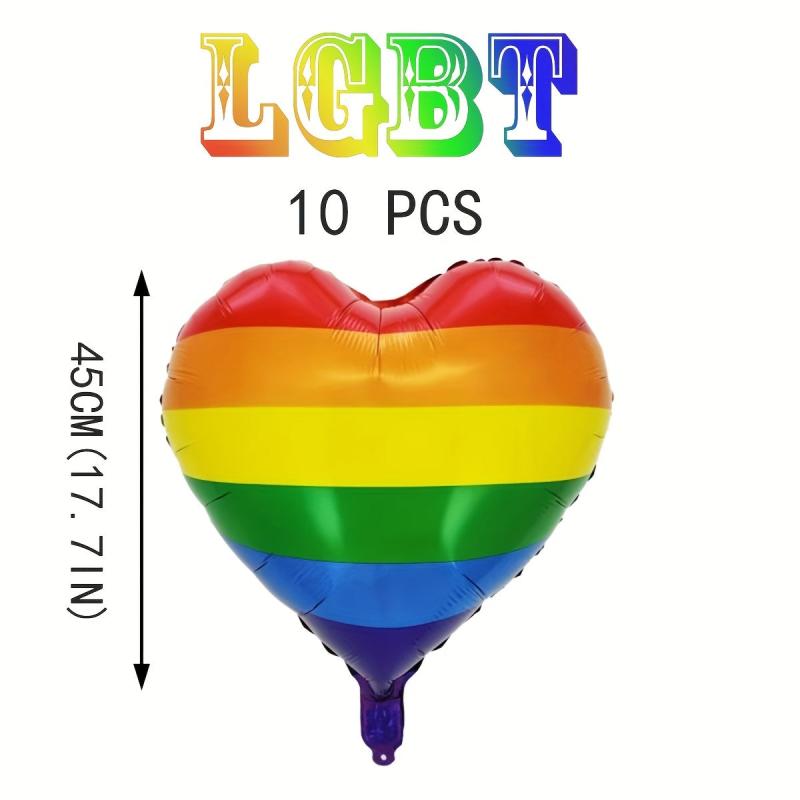 Rainbow Hearts LGBT Pride Party Balloons and Supplies