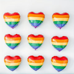 Rainbow Hearts LGBT Pride Party Balloons and Supplies