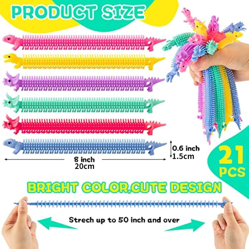 12pcs Stretchy Strings Fidget Toys Colorful Pull String Fidget
