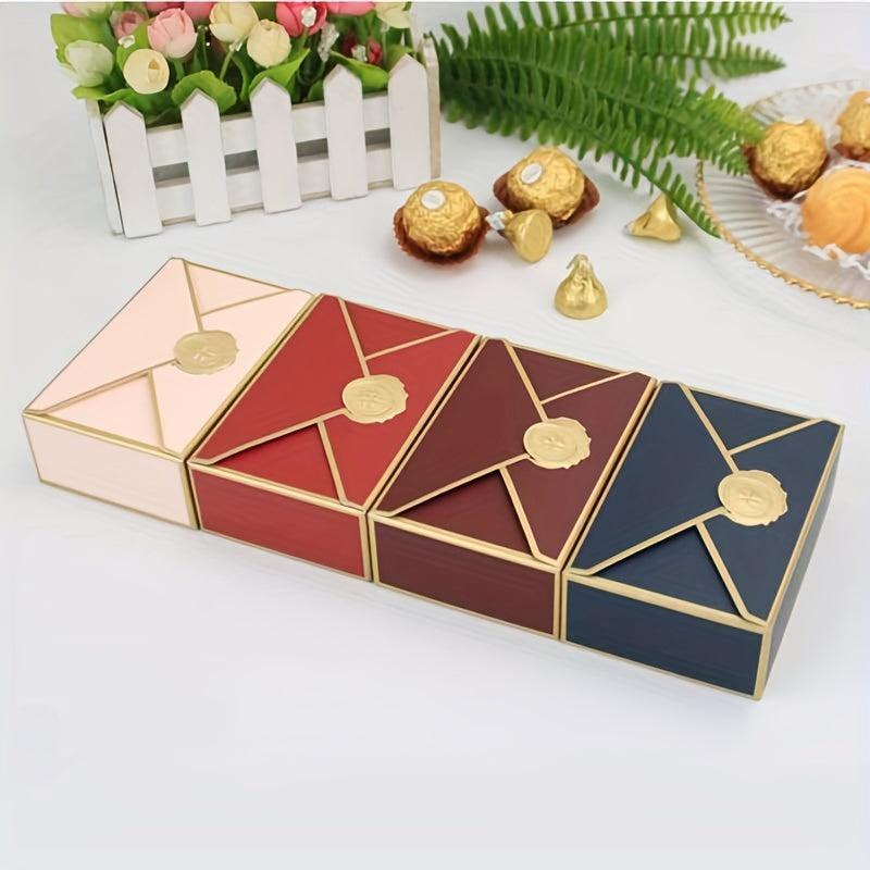Envelope Shape Box DIY Stamp Candy Chocolate Packaging Party Favors