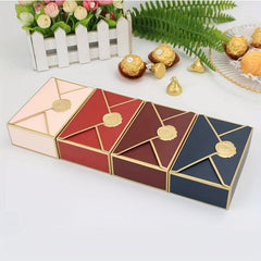 Envelope Shape Box DIY Stamp Candy Chocolate Packaging Party Favors