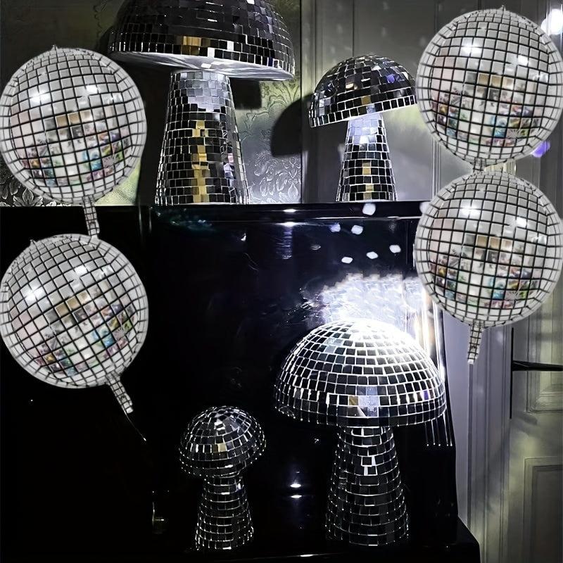 6pcs Disco Ball Balloons for 70s Disco Dance Party