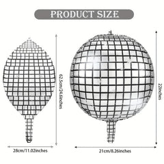 6pcs Disco Ball Balloons for 70s Disco Dance Party