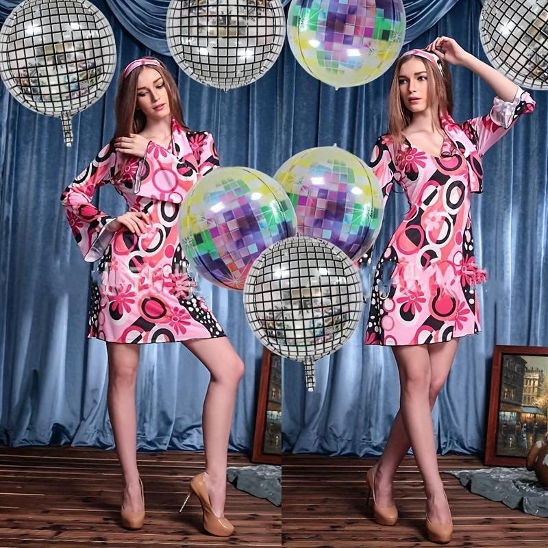 6pcs Disco Ball Balloons for 70s Disco Dance Party