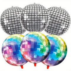 6pcs Disco Ball Balloons for 70s Disco Dance Party