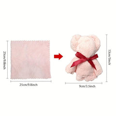 Plush Bear Towel With Bag Gift Set - Cute Cartoon Doll Towel