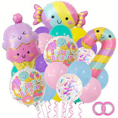 23pcs Donut Theme Birthday Party Decorations & Balloons