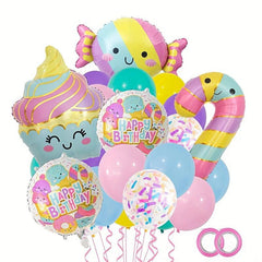 23pcs Donut Theme Birthday Party Decorations & Balloons