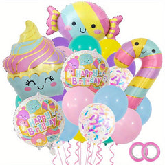 23pcs Donut Theme Birthday Party Decorations & Balloons