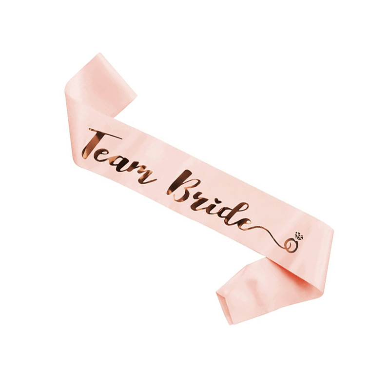 7pcs Rose Gold Satin Sash Set for Bachelorette & Wedding Celebrations