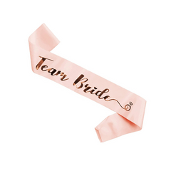7pcs Rose Gold Satin Sash Set for Bachelorette & Wedding Celebrations