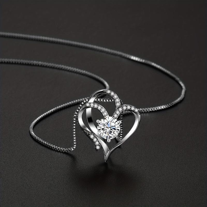 Heart Shaped Preserved Red Rose Necklace - Ideal Gift for Her