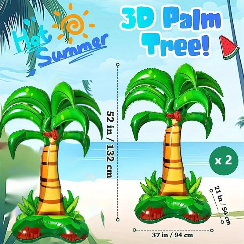 2pcs 52in Palm Tree Balloons Wedding Party Decoration Inflatable Hawaiian