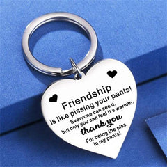 Stainless Steel Heart Engraved Keychain