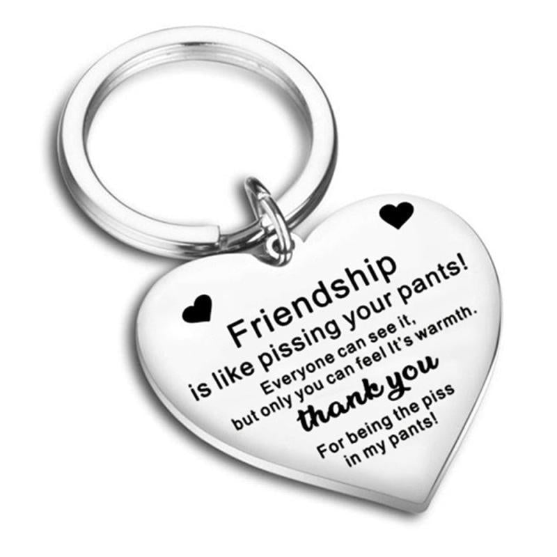 Stainless Steel Heart Engraved Keychain