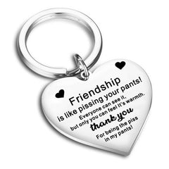 Stainless Steel Heart Engraved Keychain